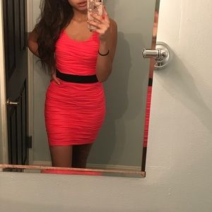Hot Pink Body Con Tank Dress
